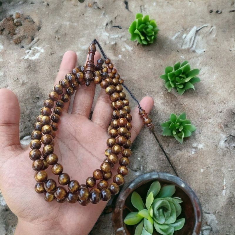 Tasbih Muslim Akar Bahar Tali Arus Emas