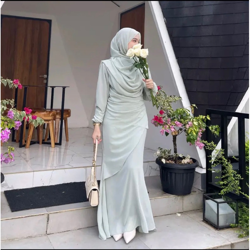 FAYRE DRESS ORI BY SABIHA.ID CUSTOM SIZE (WAJIB BACA DESKRIPSI) DRESS MALAY LOOKS