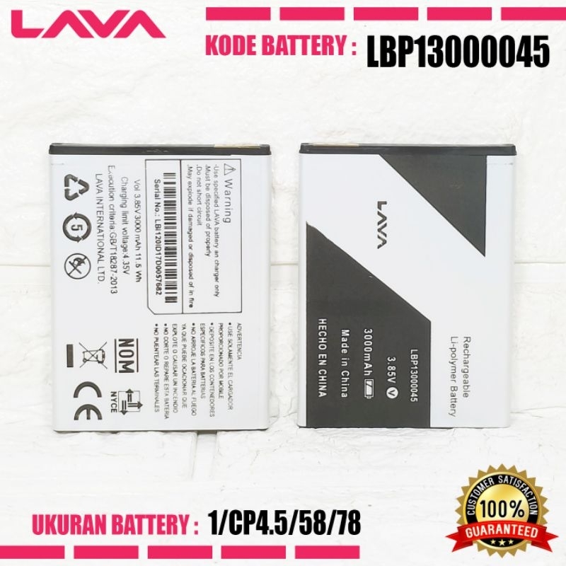 Baterai Battery Original LAVA Iris 88 / Z61 / Iris 88 Lite Kode Batre LBP13000045