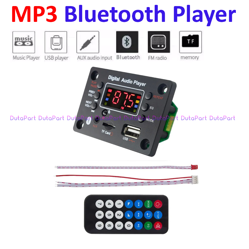 MP3 Bluetooth Player Module EQ Modul Kit Radio FM USB TF SD AUX Remote