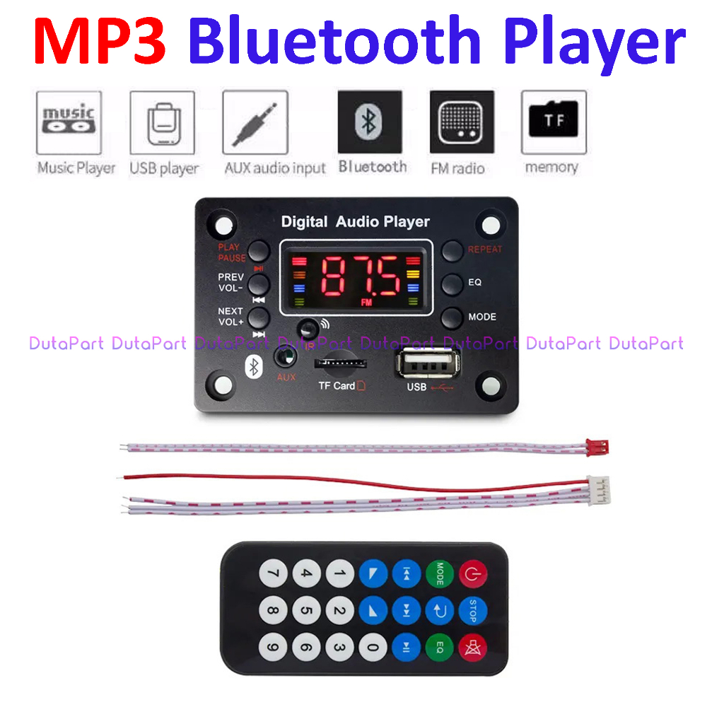 MP3 Bluetooth Player Module EQ Modul Kit Radio FM USB TF SD AUX Remote