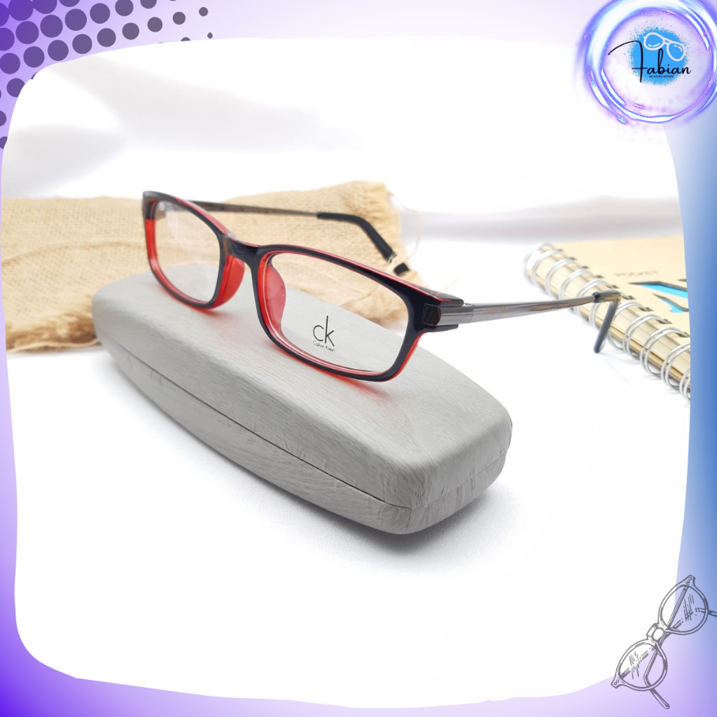 FRAME KACAMATA ANTI RADIASI / MINUS CK 7210 HITAM MERAH