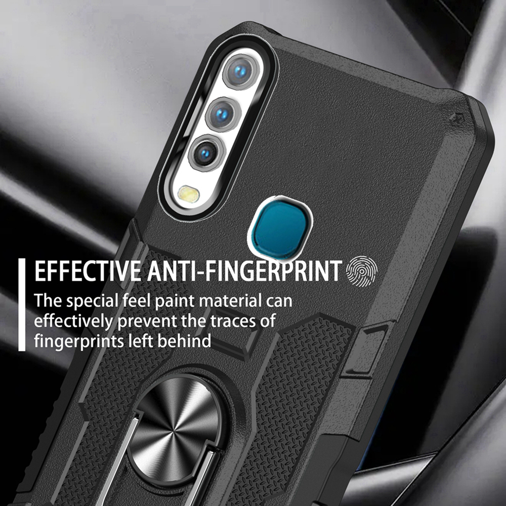 Case Armor VIVO Y12 Y15 Y17 Iring Cincin Magnetic Kesing Hp Protect kamera Premium Hard Case Standing Robot Pelindung Kamera