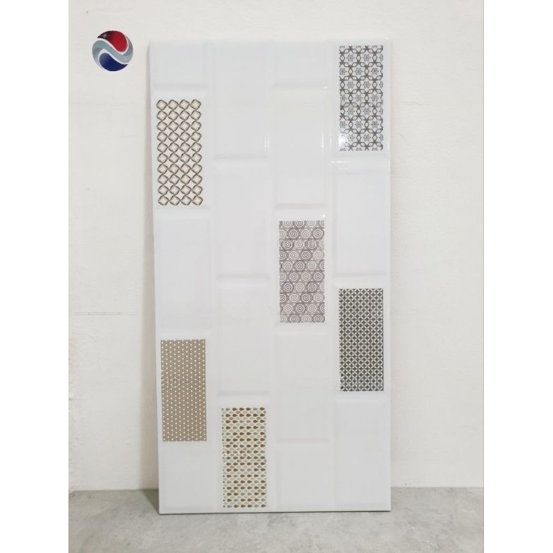 Keramik Dinding 25x50 Kw1 Uno Firenze Grey