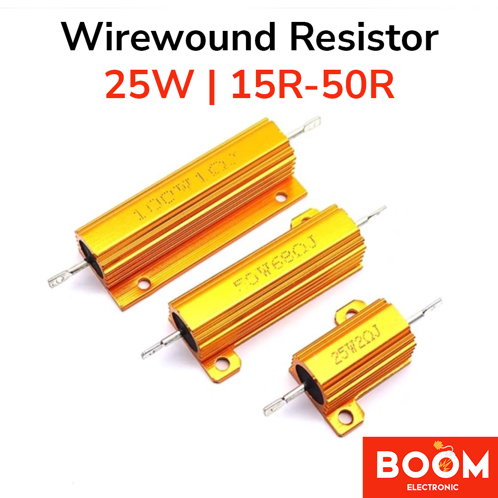 Wirewound Resistor Electronic Aluminium 25 watt 15 0hm sd 50 0hm