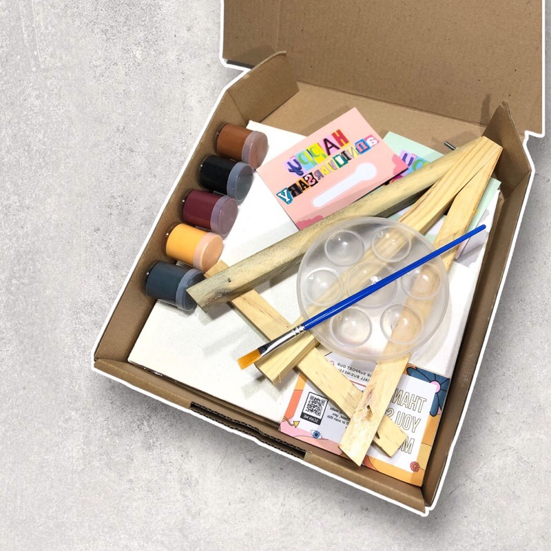 

HAMPERS PAINTING KIT KANVAS LENGKAP DENGAN EASEL STAND / KADO ULANG TAHUN / ANNIVERSARY / HAMPERS NATAL