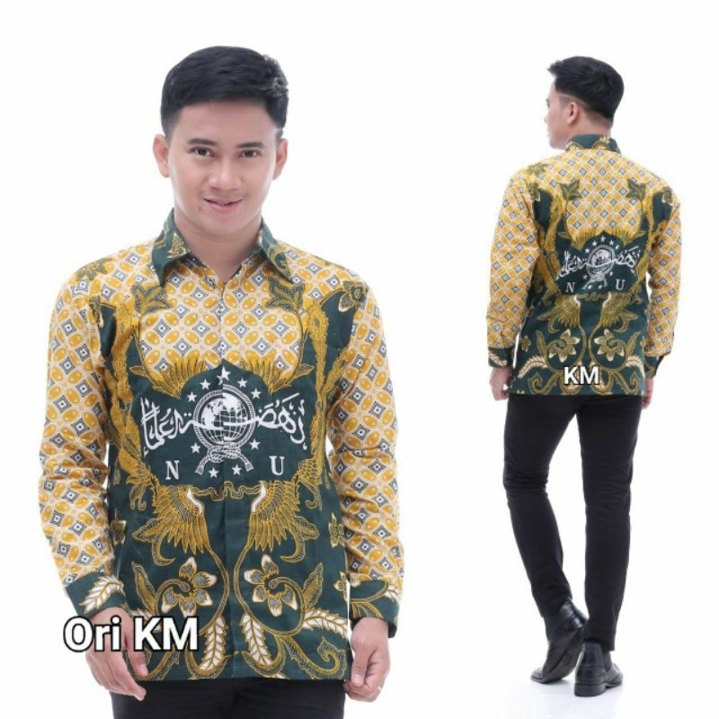 Kemeja Batik NU IPNU ORGANISASI NU BANSER ANSOR Manggar Merah Size m l xl xxl jumbo edisi spesial natal IMLEK cina merah