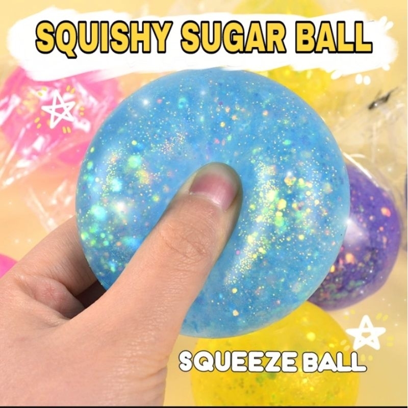 Squishy Sugar Ball Squishy Anti Stress bentuk Bola Squishy Lucu Squishy Kekinian Squishy ngak lengket