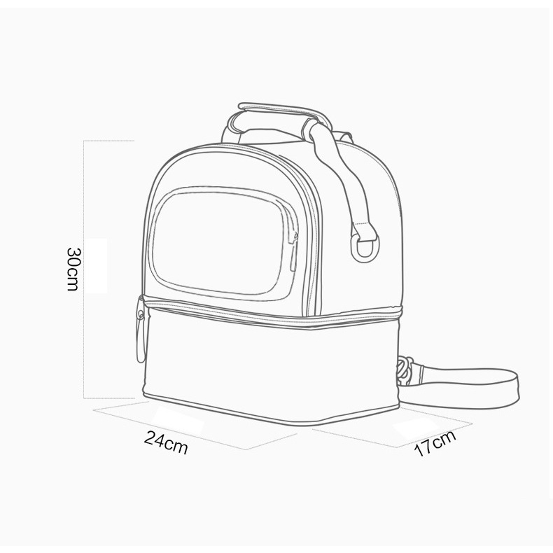 Cooler Bag Tas Bayi Waterproof / Perlengkapan Bayi Dan DIaper Bag / Tas Asi Bahan Nilon Multifungsi