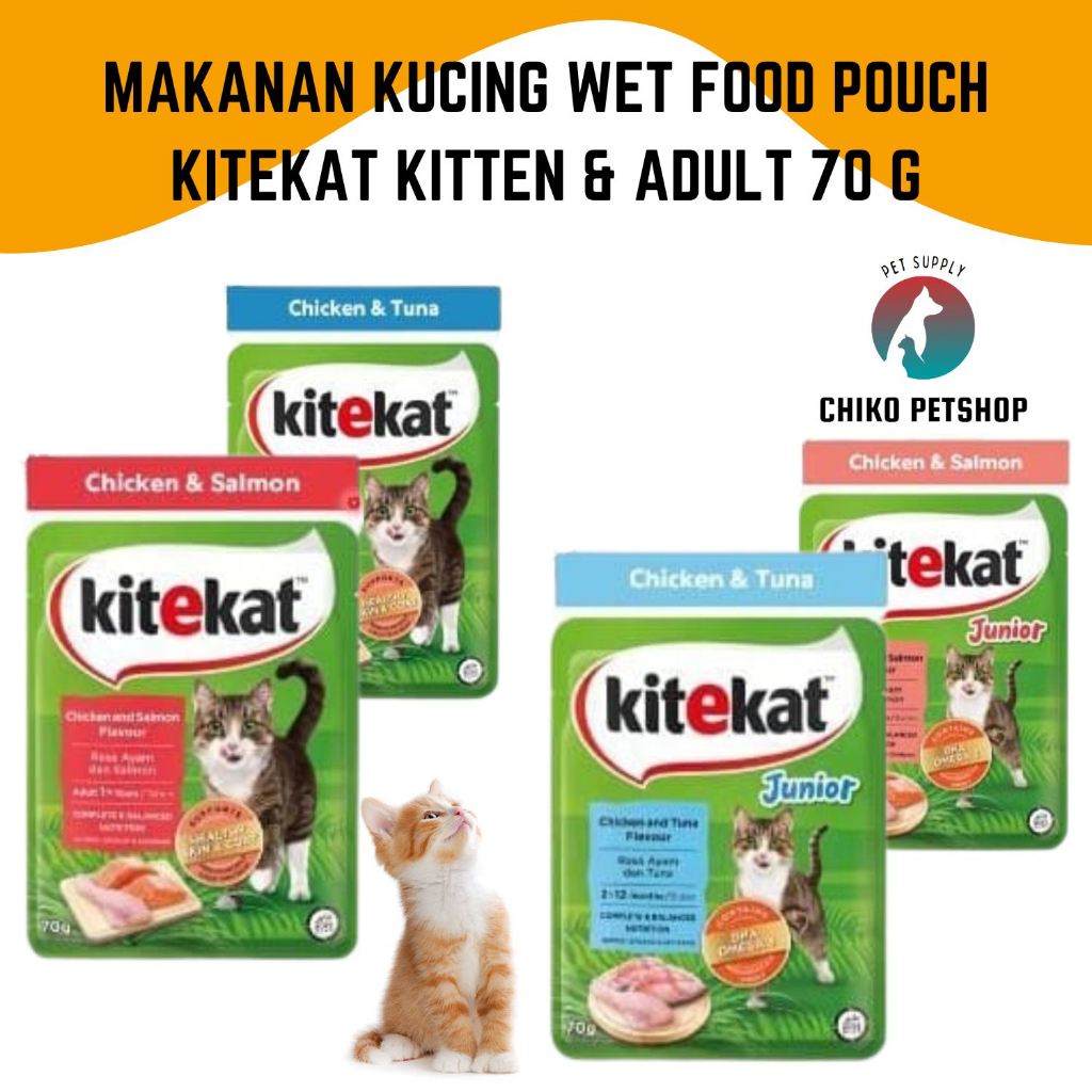 Makanan Kucing basah  KITEKAT 70 gr pouch wetfood WHISKAS