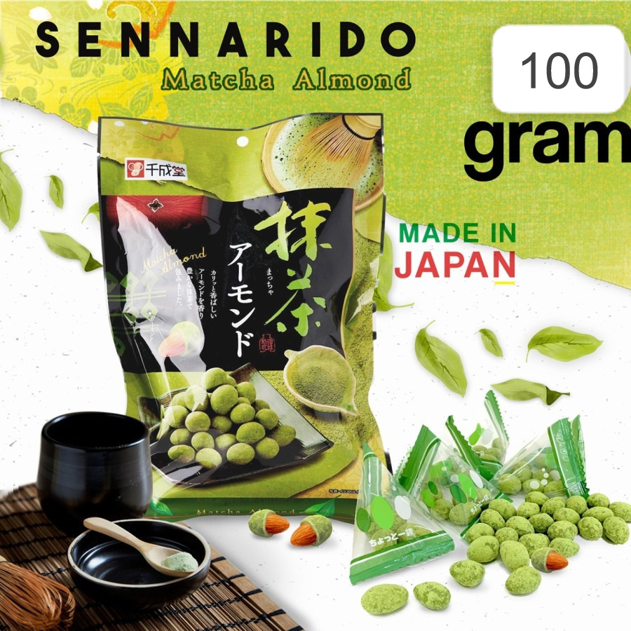 Sennarido Matcha Almond Japan 100 gr