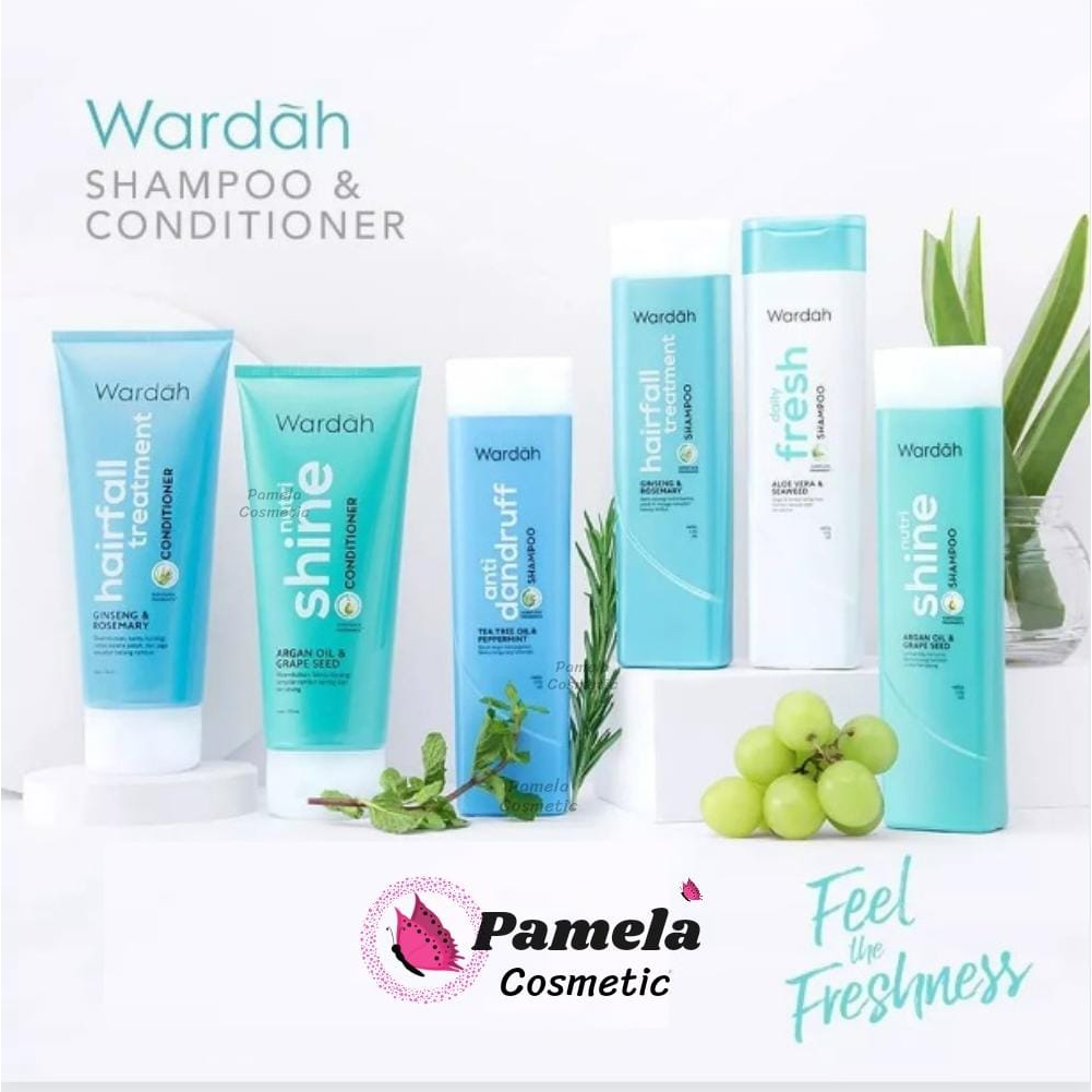 Wardah Shampoo &amp; Conditioner | Daily Fresh Hairfall Treatment Anti Dandruff Nutri Shine