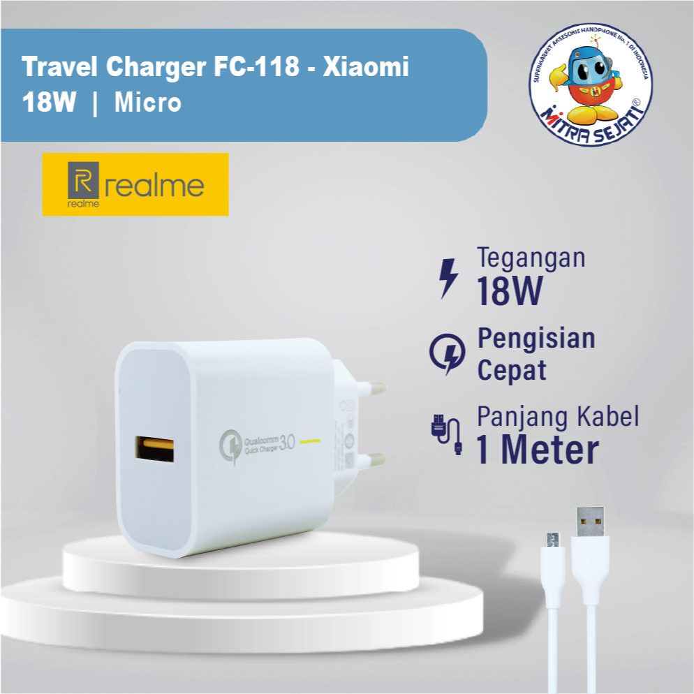 Charger Super Vooc Branded Realme 18W