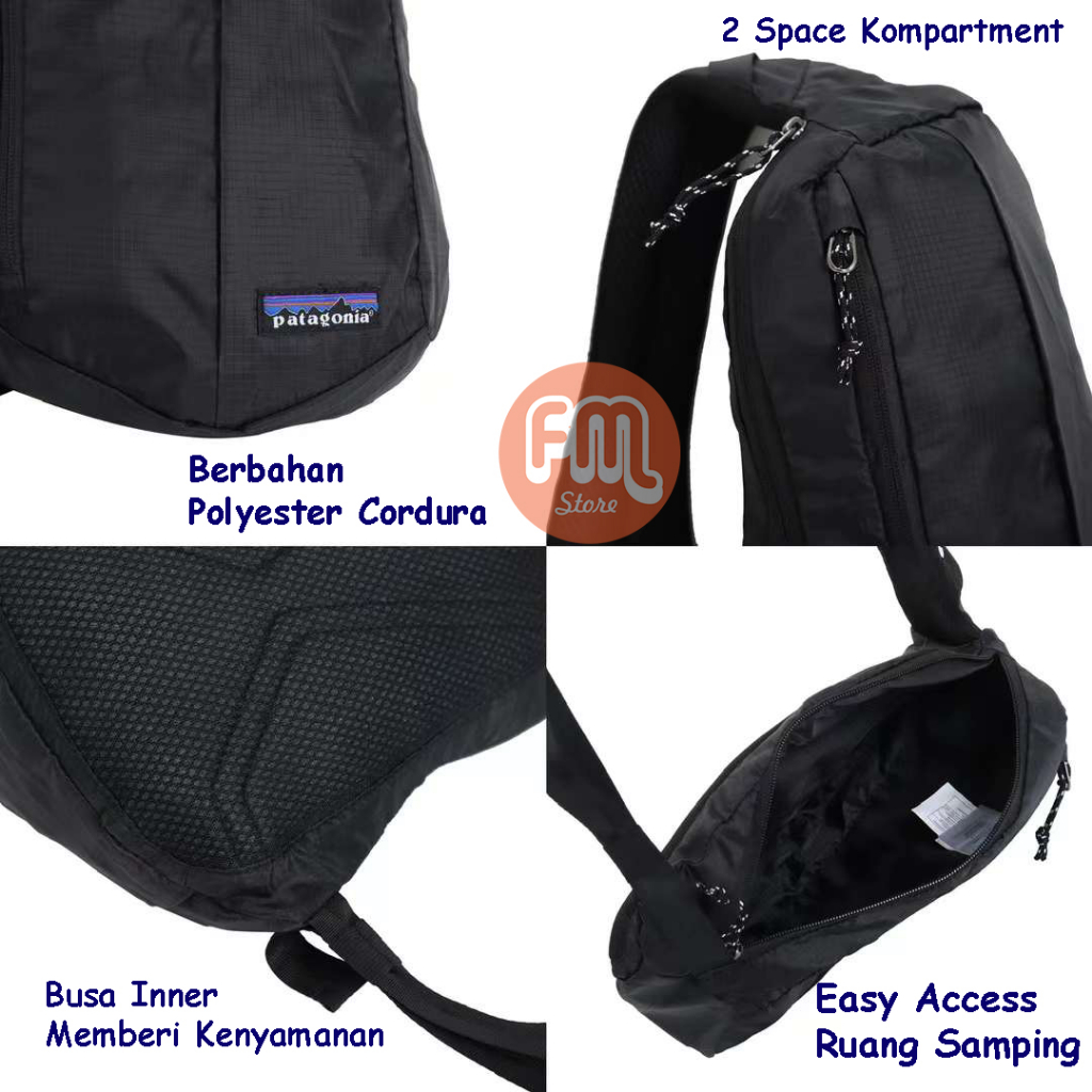 Tas Selempang Patagonia Sling Black Hole Ultra Lightweight / Sling Bag Crossbody Outdoor Waterproof