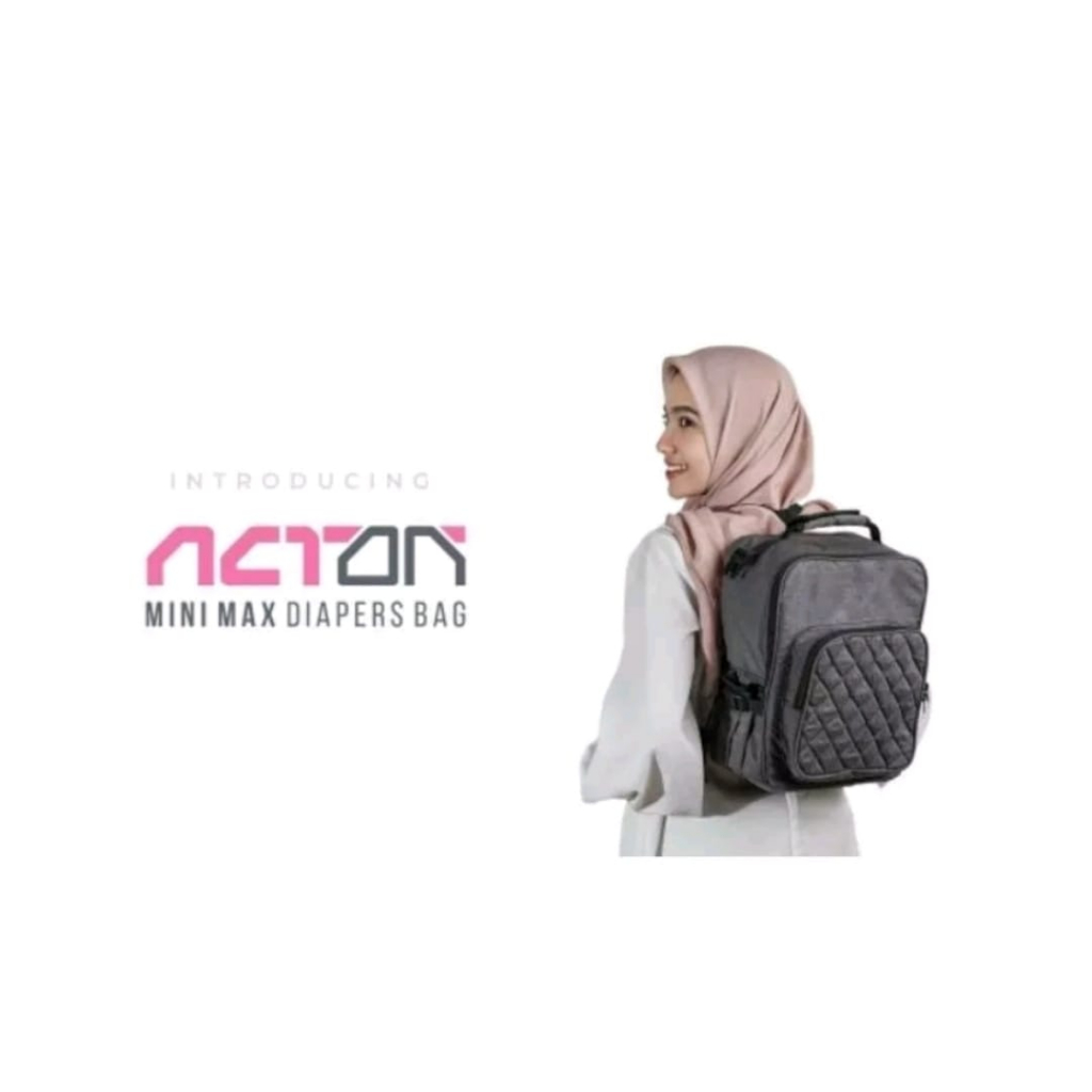 Bayiku.ID Diapers Bag Ransel - ACT ON MINIMAX - Tas Perlengkapan Bayi