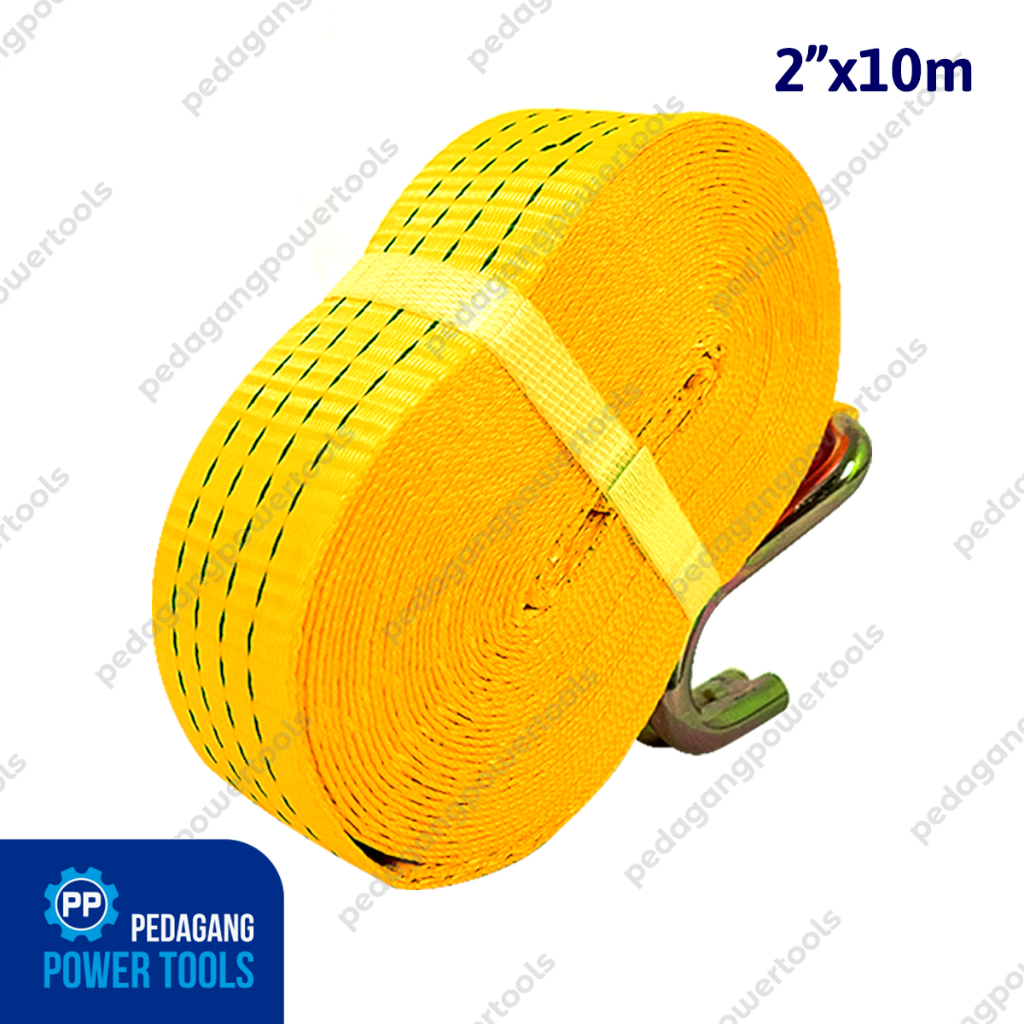 BENZ Rachet Tie Down 2 x 10 meter Ratchet Strap Tali Ikat Barang Mobil