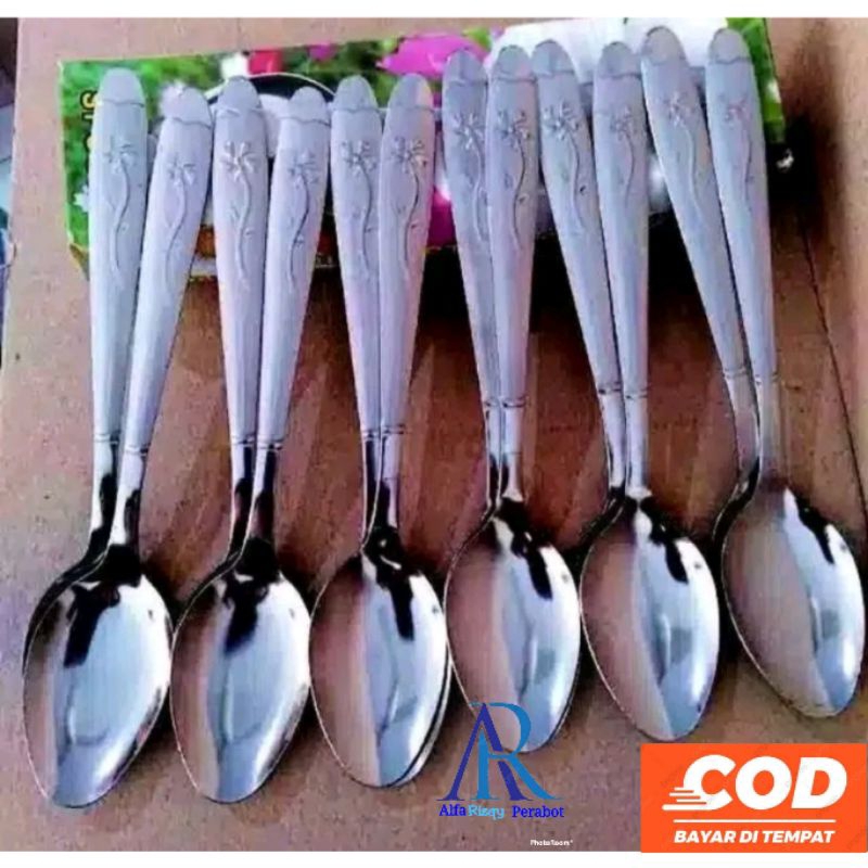 Sendok Makan Tebal Bunga Murah/Sendok Murah