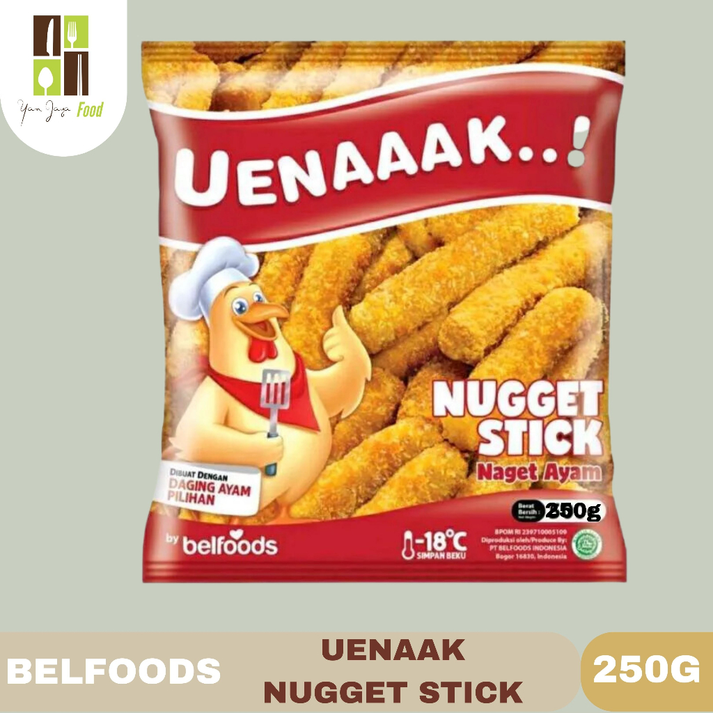 Belfoods Uenaaak Chicken Nugget Stick / Naget Ayam Stick 250g