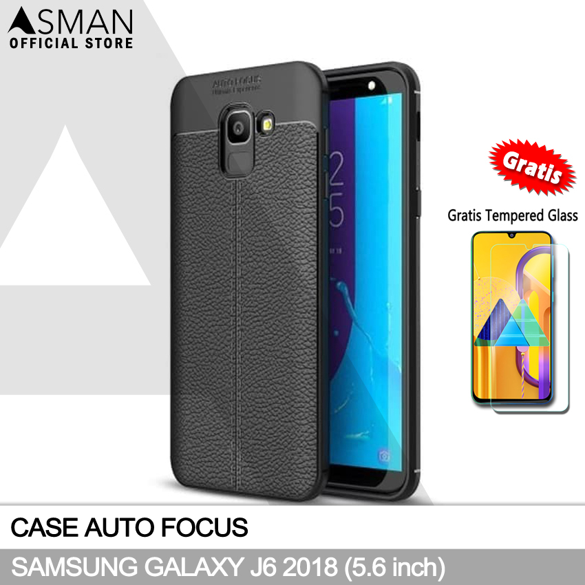 Ultraslim Samsung Galaxy J6 (5.6&quot;) | Soft Case Black Matte + FREE Tempered Glass