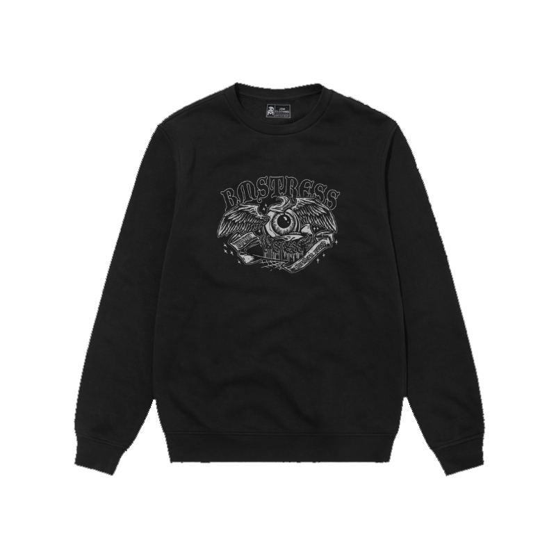 Sweater Crewneck Black Rock Punk Premium Terbaru Unisex