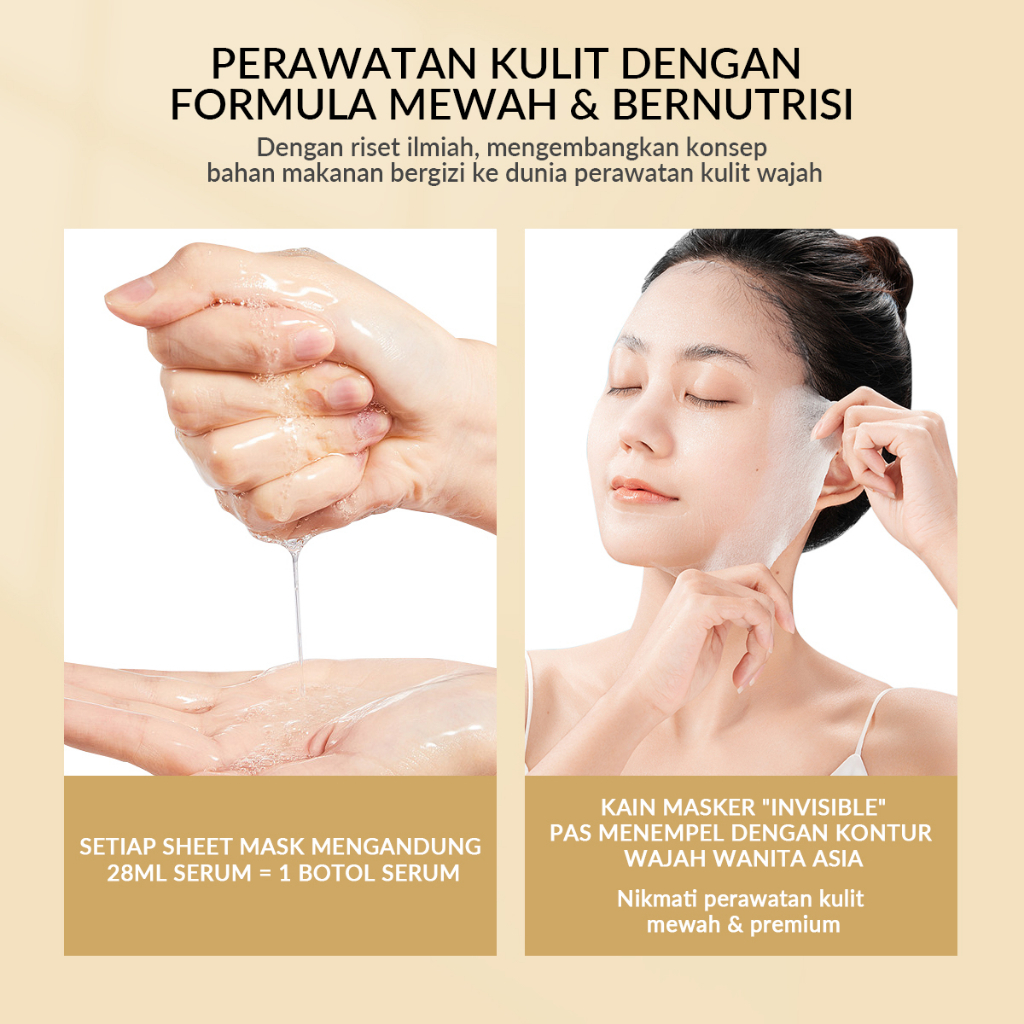 LB BIOAQUA SHEET-MASK FACE MASK 28ML MASKER MUKA BPOM 100% ORI BRID'S NEST/CAVIAR/RED GINSENG/GANODERMA/WHITE TRUFFLE/BLACK TRUFFLE/PEARL/GINSENG