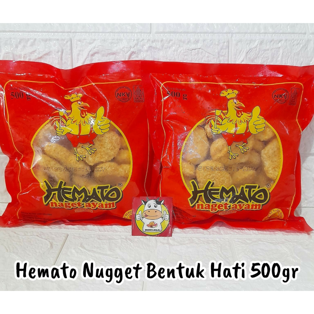 

HEMATO NUGGET AYAM BENTUK HATI 500GR - FROZEN FOOD - BRONTZ JOGJA