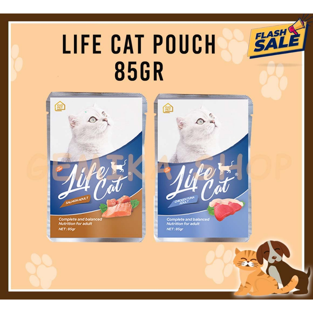 MAKANAN KUCING LIFE CAT 12 POUCH 85 GR [ CAT FOOD ]