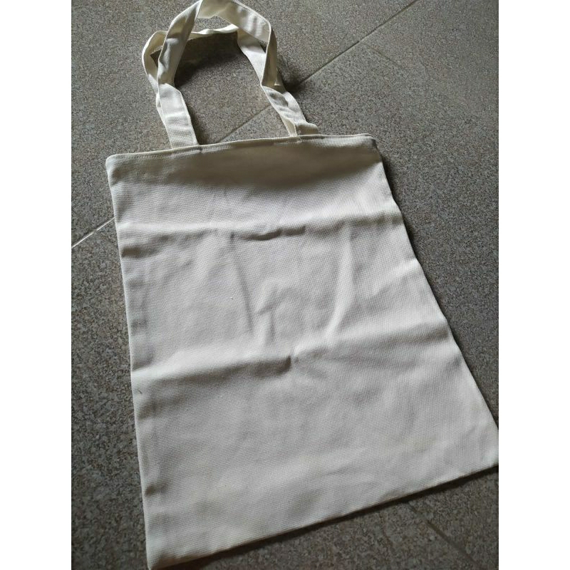 Tote bag kanvas twill 30 x 40 penutup resleting, tote bag polos elegan