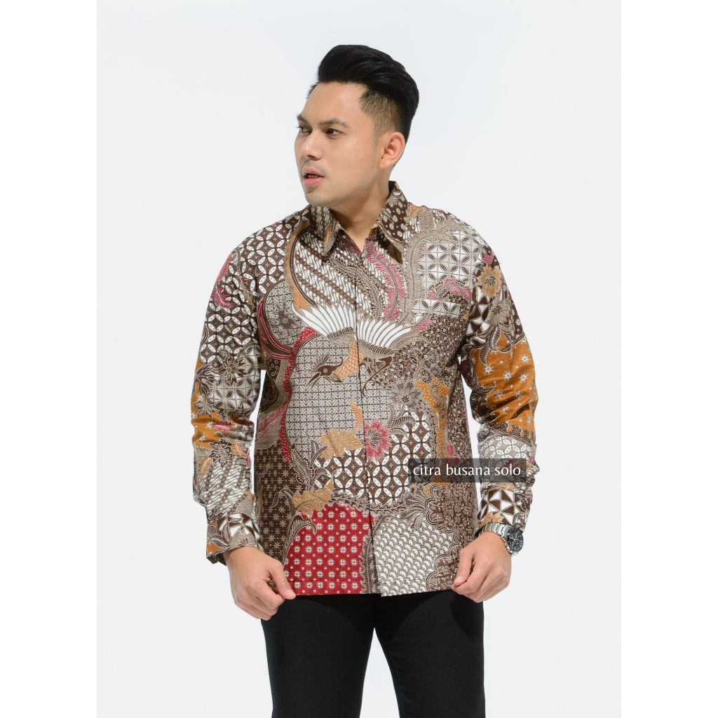 ROMO PEKSI Kemeja Batik Pria Full Furing Bahan Katun Primisima