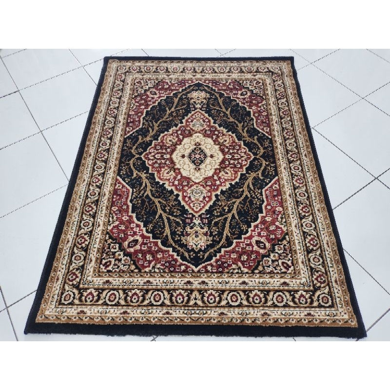 Kapet Shiraz 120x160 Permadani Turki Tebal Klasik 9101 Black