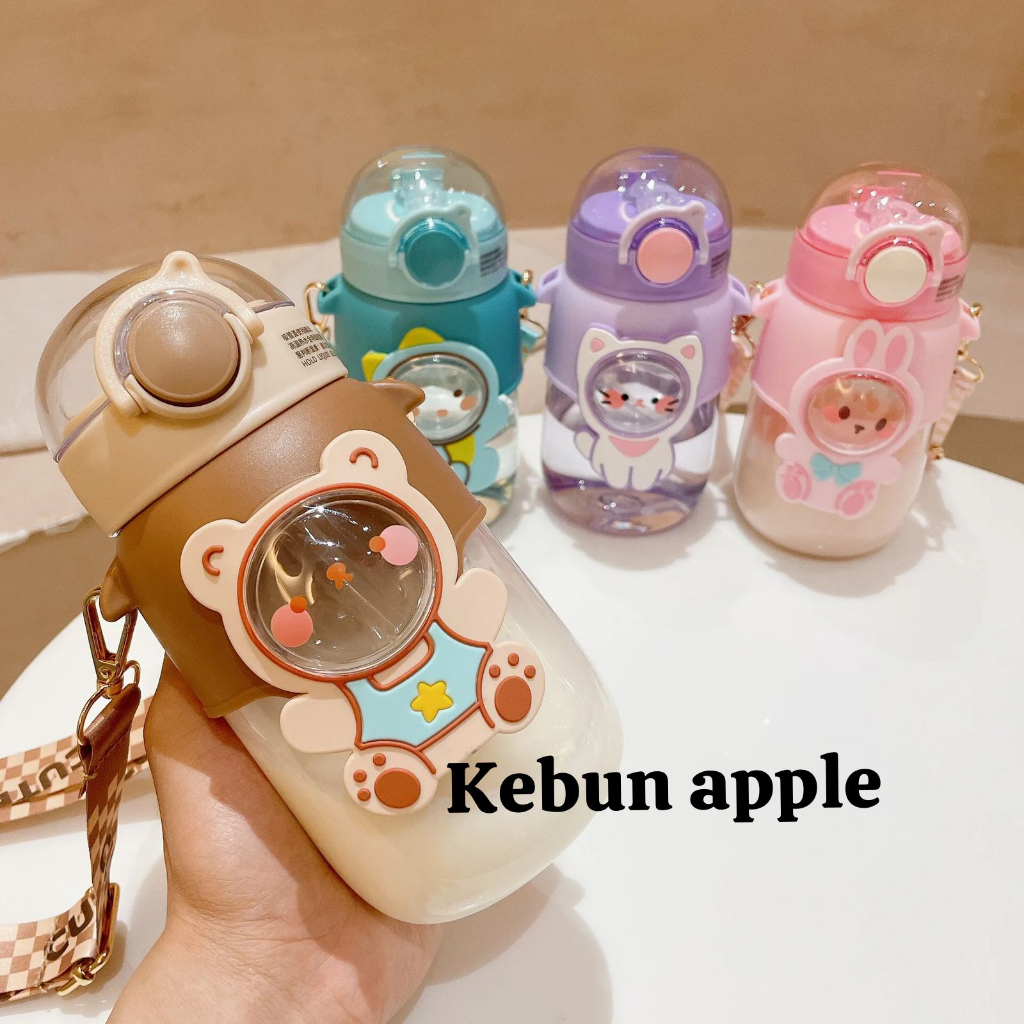 Botol Minum Anak Lucu Motif Kartun 720Ml + Tali Panjang BPA FREE Botol Minum Viral Botol Minum Terbaru FREE STIKER 2D&amp;3D