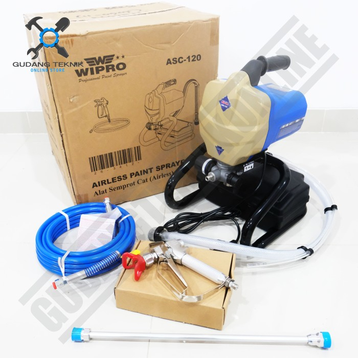 Mesin Semprot Cat Spray Gun AIRLESS ASC120 WIPRO / Spray Painter Mesin Cat Tanpa Kompresor 650 Watt ASC 120 WIPRO