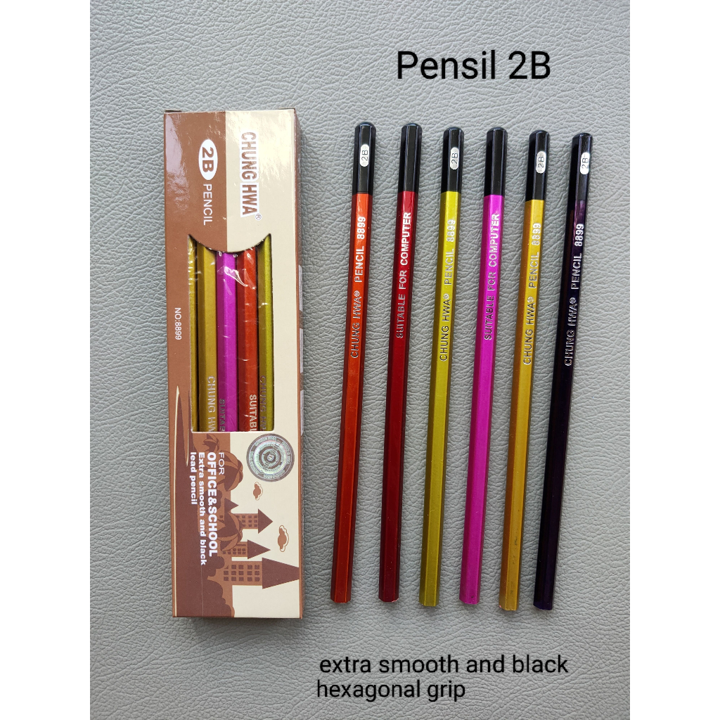 

ChungHwa Pencil Pensil 2B Chung Hwa No 8999 (1 PCS) Pensil Anak Pinsil Anak Pensil Komputer Pensil Ujian Perlengkapan Sekolah Stationery ATK Office Kantor