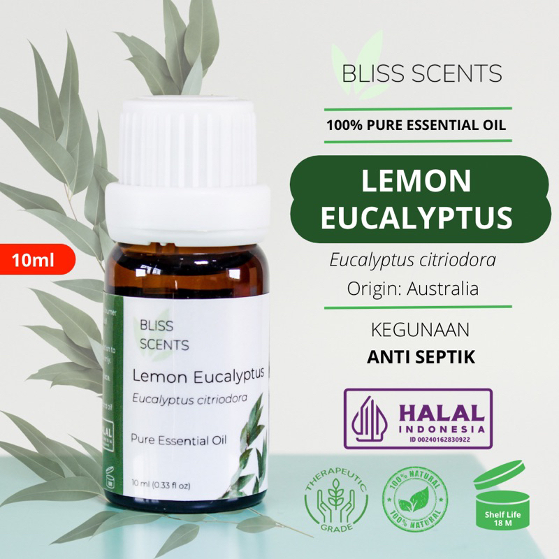 Bliss Lemon Eucalyptus Essential Oil Aromaterapi 100% Murni Therapeutic Grade Aromatherapy