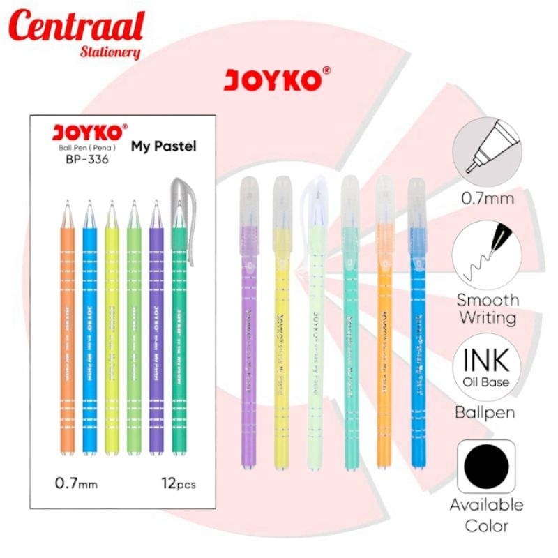 

Bolpoint Joyko BP 336 My Pastel 0.7mm (1Pak/12Pcs)
