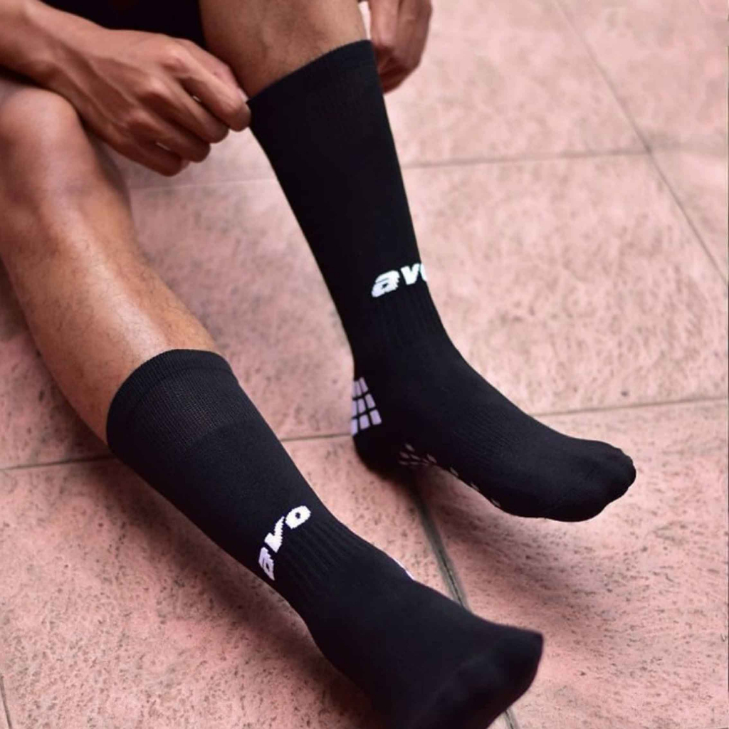 Kaos Kaki Hitam * Kaos Kaki Futsal AVO * Football Socks * Anti Slip