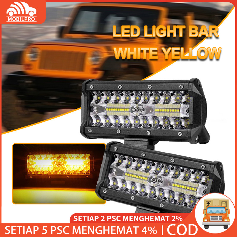 1PCS Lampu Tembak Offroad LED 36 Mata 3 Susun Super Terang 6000K Motor Mobil 120W Watt 12V 24V 7inch Lampu Spot Lampu Banjir Lampu Sorot