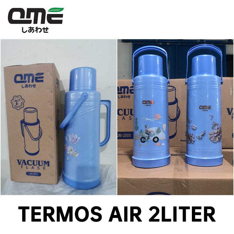 TERMOS AIR PANAS+DINGIN 2LITER / TERMOS VACUUM FLASK MERK QME 2000ML / TERMOS AIR PANAS DAN DINGIN 2L MURAH BERGARANSI RESMI