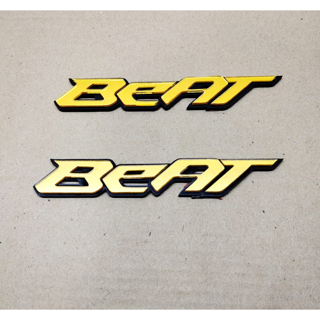 2pcs Emblem motor beat mirror bahan Alklirik