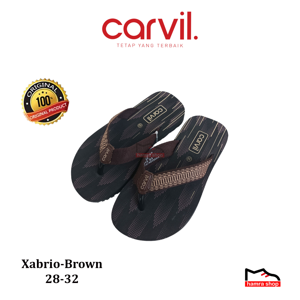 Sandal/Sendal Jepit Carvil Anak Size 28-32 Original/Asli Bahan Spon