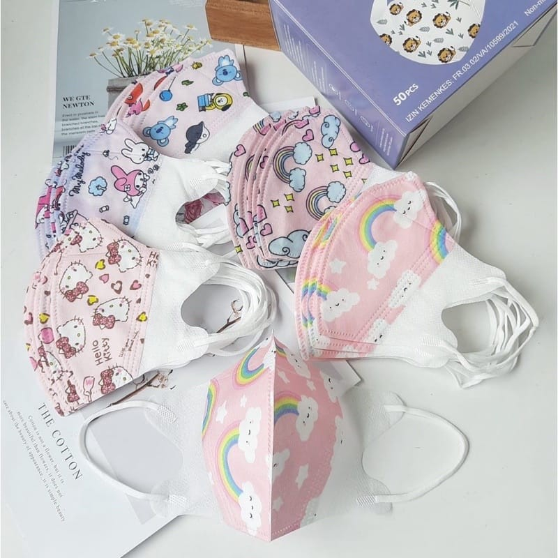 MASKER ANAK KIDS DUCKBILL 3PLY BAYI BALITA - UMUR 2 - 6 TAHUN