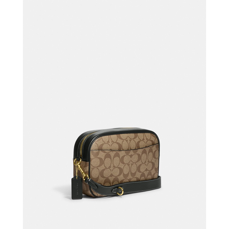 Coach Jamie Camera Bag In Signature Canvas With Varsity Motif (CE 599)