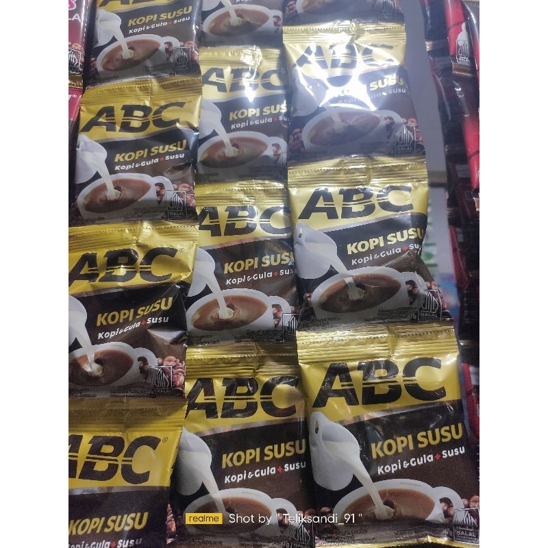 

Kopi Abc susu 1 renteng isi 10