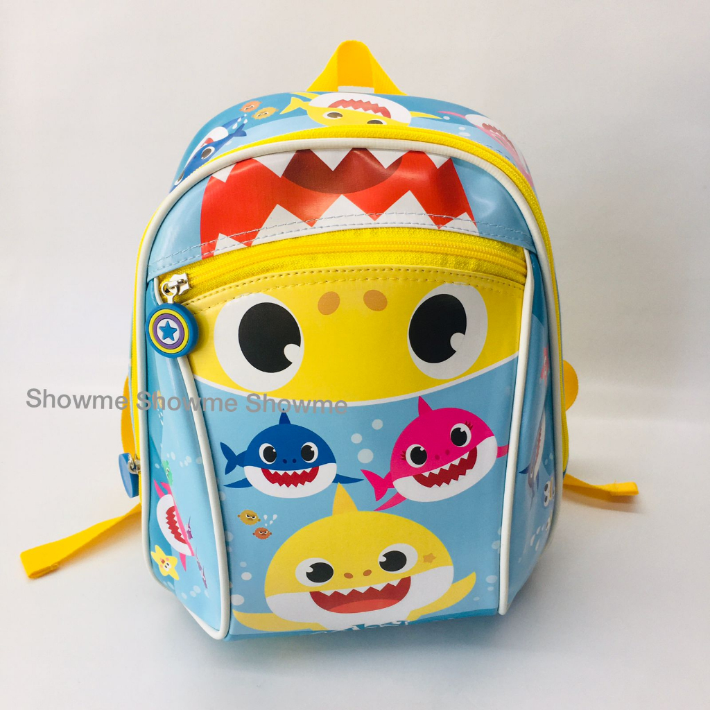 SHOWME TAS RANSEL ANAK SEKOLAH PAUD PRMEMIUM GAMBAR BUSA KAKU/KEKAR - KARAKTER PINFONG - BABY SHARK FISH CUTE