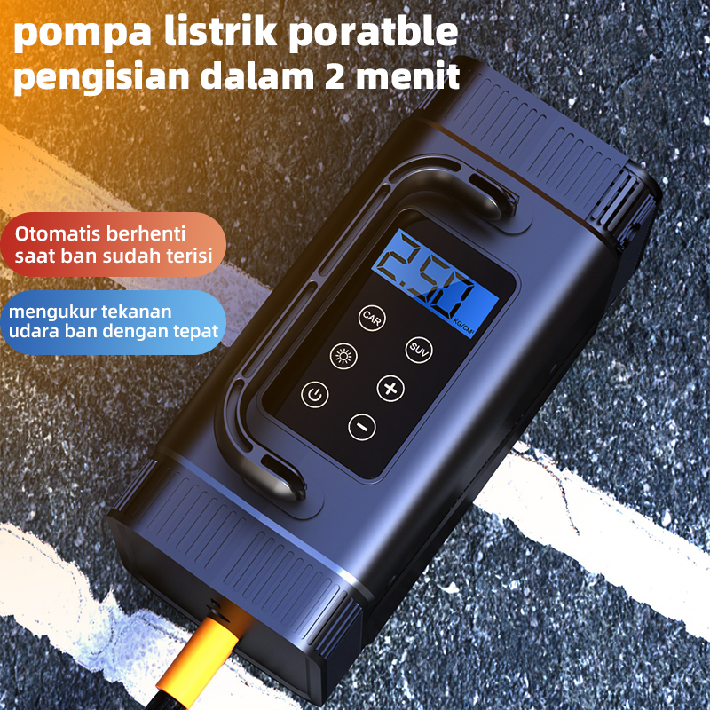 Worldhome Pompa Angin Ban Mobil/Motor Kompresor Mini Inflator Pompa Elektrik CQB-1