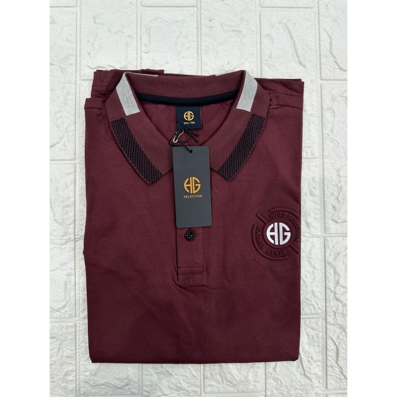 kaos kerah hugo selection original/ kaos kerah hugo cowok/ baju cowok