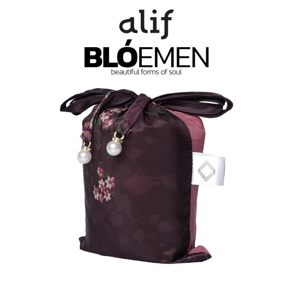 ALIF MUKENA MINI MOTIF PARASUT PREMIUM KOREA TRAVEL - LILY IN CHATEAU ROSE ( MKN-201 )