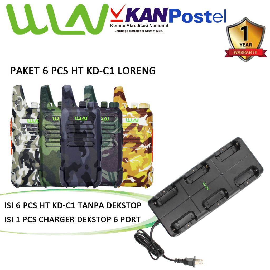 PAKET BUNDLING KD-C1 LORENG ISI 6 PCS LENGKAP KEPALA CHARGER,KABEL,DAN CHARGER 6 SLOT