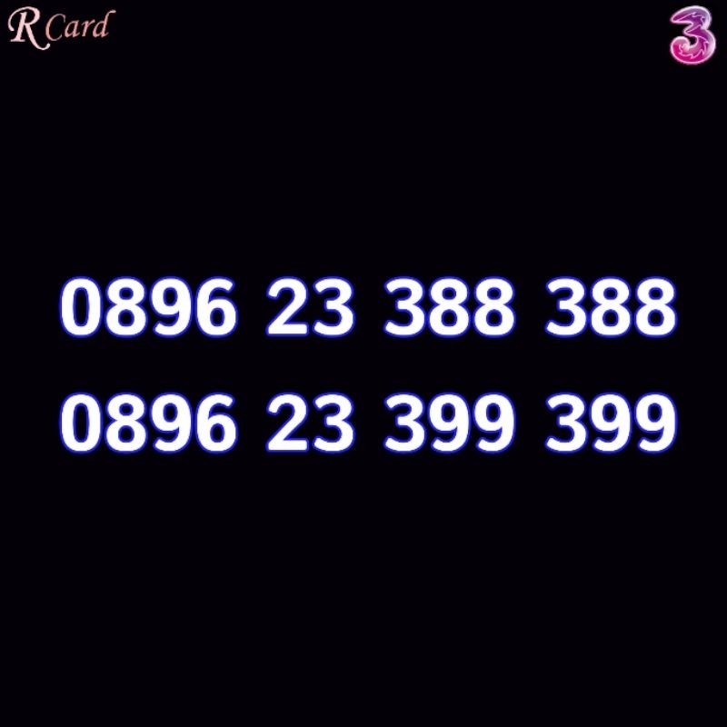 Perdana Nomor Cantik Three Tri Doubel Dobel ABC 388388 399399 388 388 399 399