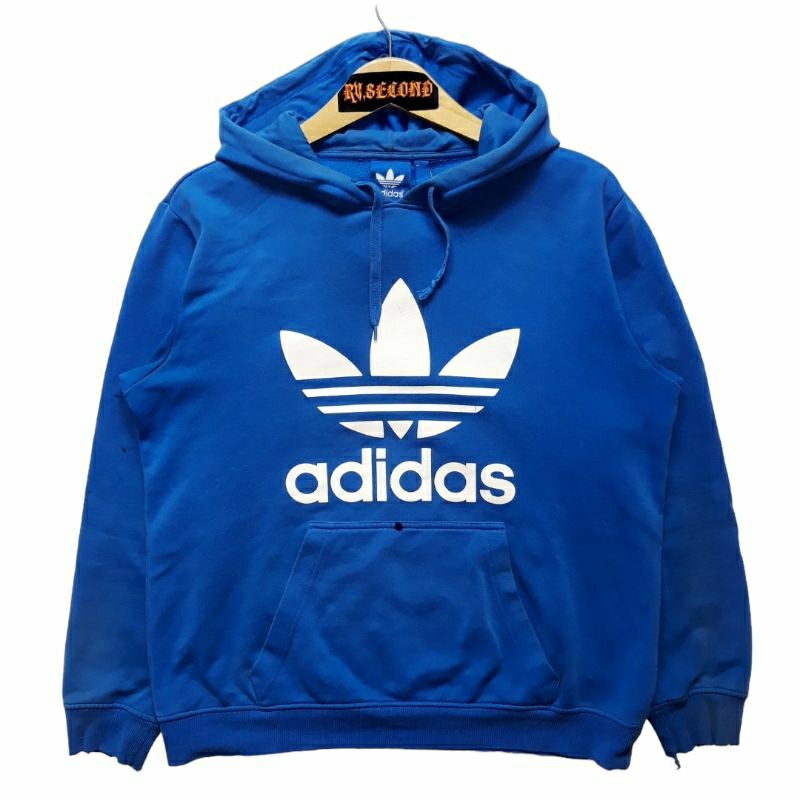 Hoodie Adidas Trefoil Biru Original